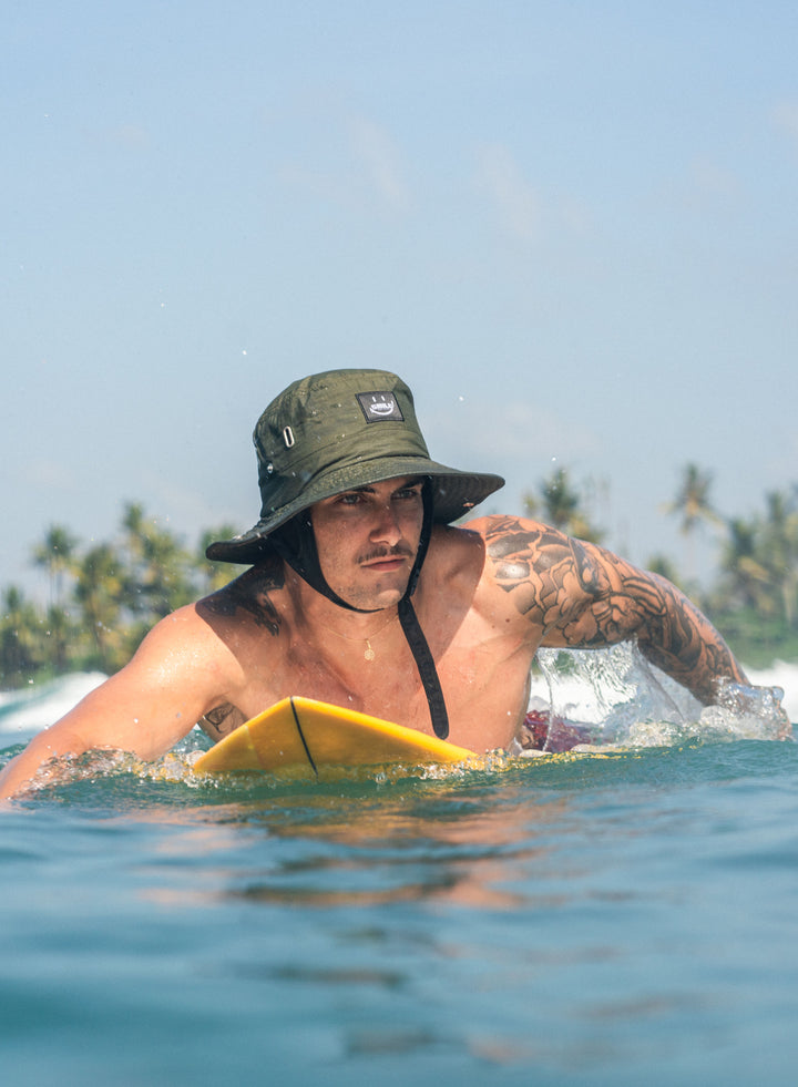 Reef Ranger 1.0 - Ocean Olive - Surf Hat with Integrated Helmet